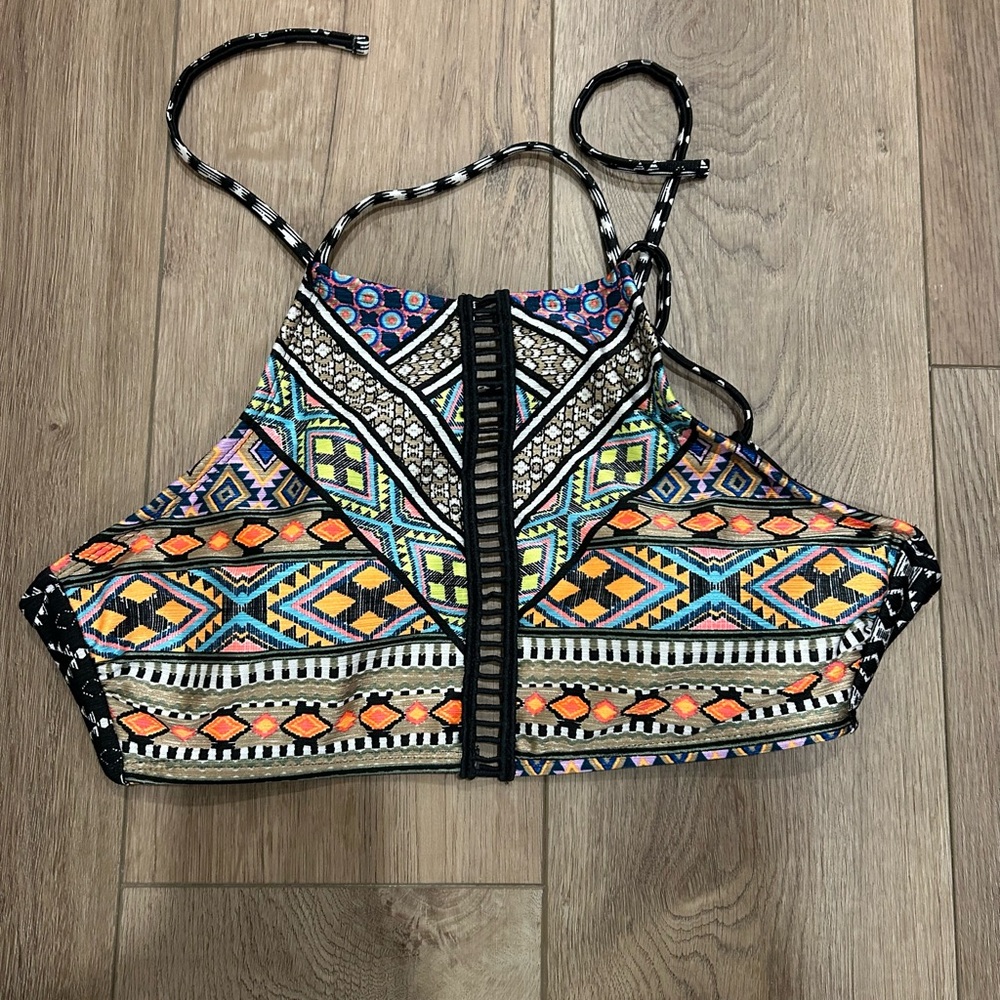 George Embellished Crop Bikini Top